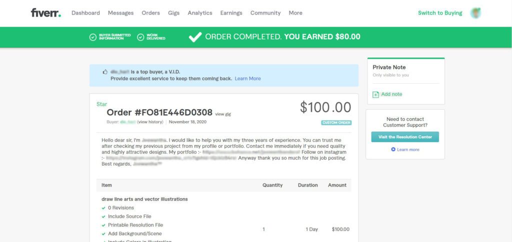 How to get first order on Fiverr