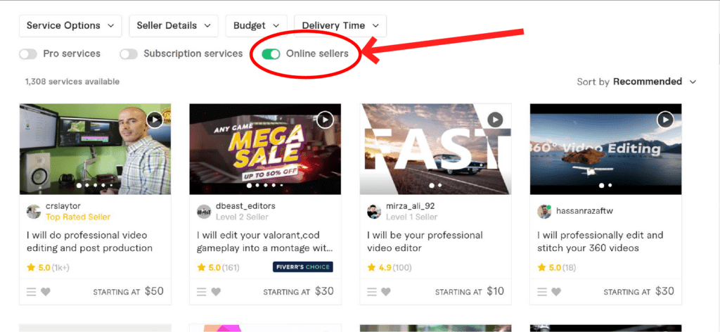 that's why it's important to rank on fiverr