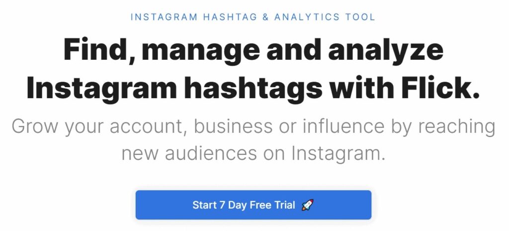 Flick best hashtag generator for marketing