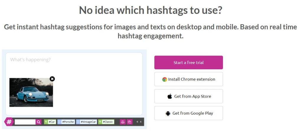 RiteTag hashtag generator for marketing