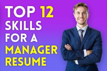 Skills For A Manager Resume